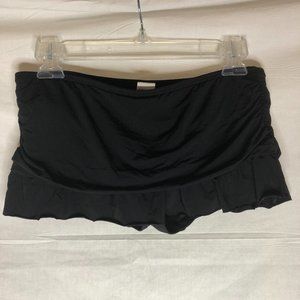 Kenneth Cole Reaction Black Solid Ruffle Skirted S